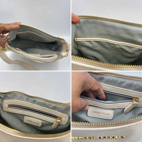 Adrienne Vittadini Handbag Womens Cross Body Shoulder Handbag Beige - Picture 7 of 16